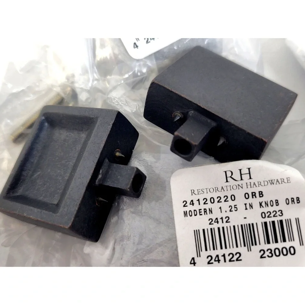 Lot of‎ 32 Restoration Hardware Brand New Modern Knobs In Bronze 1 1/4 